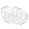 Vtopmart 8 Pack Food Storage Organizer Bins, Clear Plastic Bins for Pantry, Kitchen, Fridge, Cabinet Organization and Storage, 4 Compartment Holder...