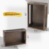 Wooden Countertop Baskets Set of 2 for Kitchen, Bathroom, Pantry|Wall Mount Upgrade with Full Accessories| Rustic Nesting Boxes|Wooden Organizer...